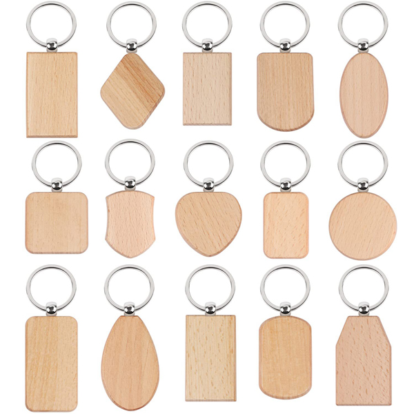 Laser logo Wood Keychain with Heartfelt Message 