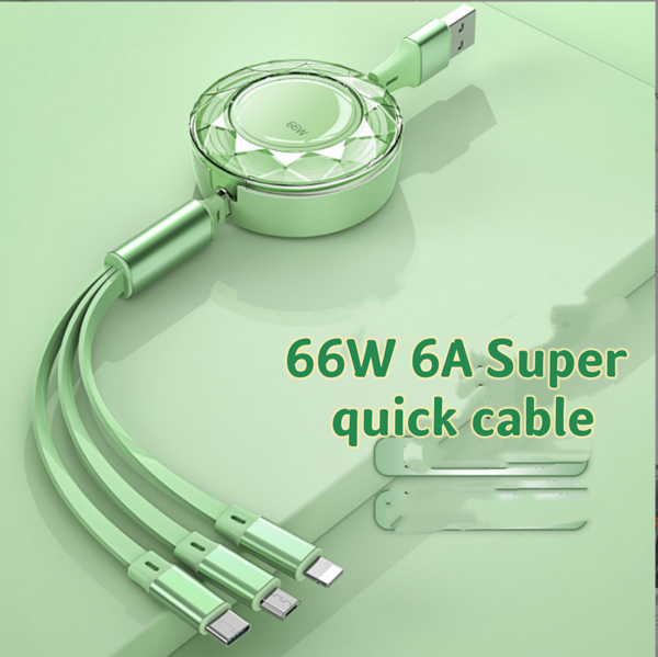 66W 3 IN 1 SUPER CABLE CHARGER 