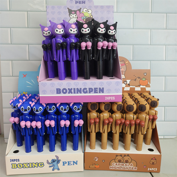 3D Kuromi  Capibara  Stitich BOXing ballpoint pen